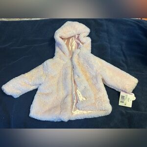 NWT Bloomingdale’s pink soft baby coat